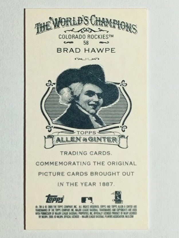 2009 Topps Allen and Ginter Mini A and G Back #58 Brad Hawpe