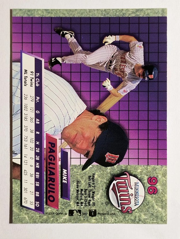 1992 Ultra #96 Mike Pagliarulo